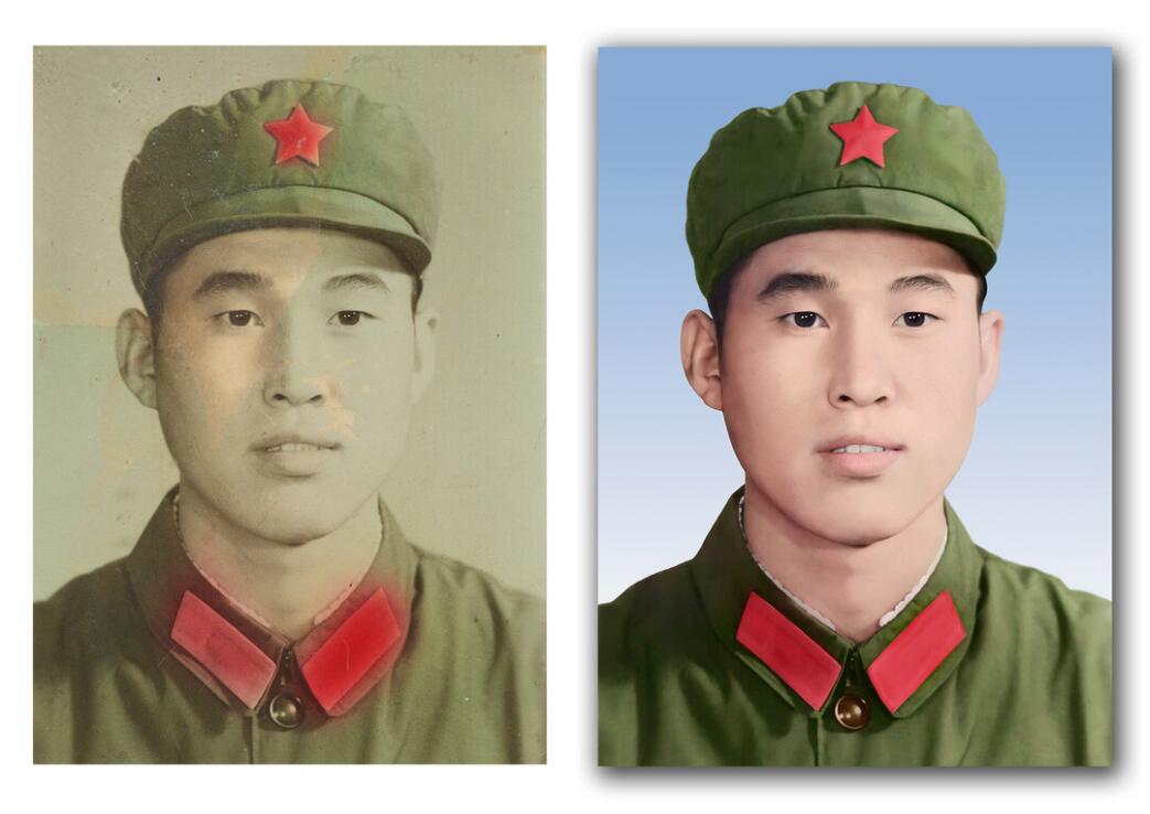 蓝田破损照片修复-18